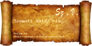 Szemeti Valéria névjegykártya