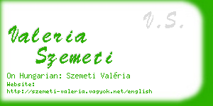 valeria szemeti business card