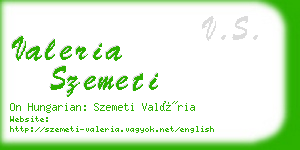 valeria szemeti business card